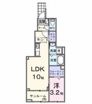 ラポールⅢの間取り画像