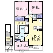 アクアヴィラ Bの間取り画像