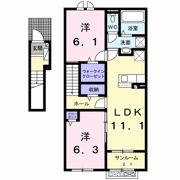 リベルタージュビフレ Ⅰの間取り画像