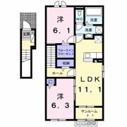 リベルタージュビフレ Ⅱの間取り画像