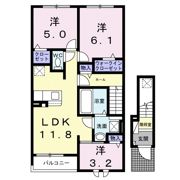 フリージアCの間取り画像