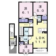 フリージアCの間取り画像
