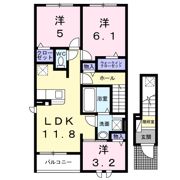 ポンテ アルト 池上 Aの間取り画像