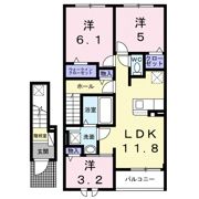 ポンテ アルト 池上 Aの間取り画像