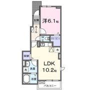 ウィズ・テール南彦根1号館の間取り画像