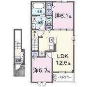 ウィズ・テール南彦根2号館の間取り画像