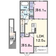メゾンド瀬高 Cの間取り画像