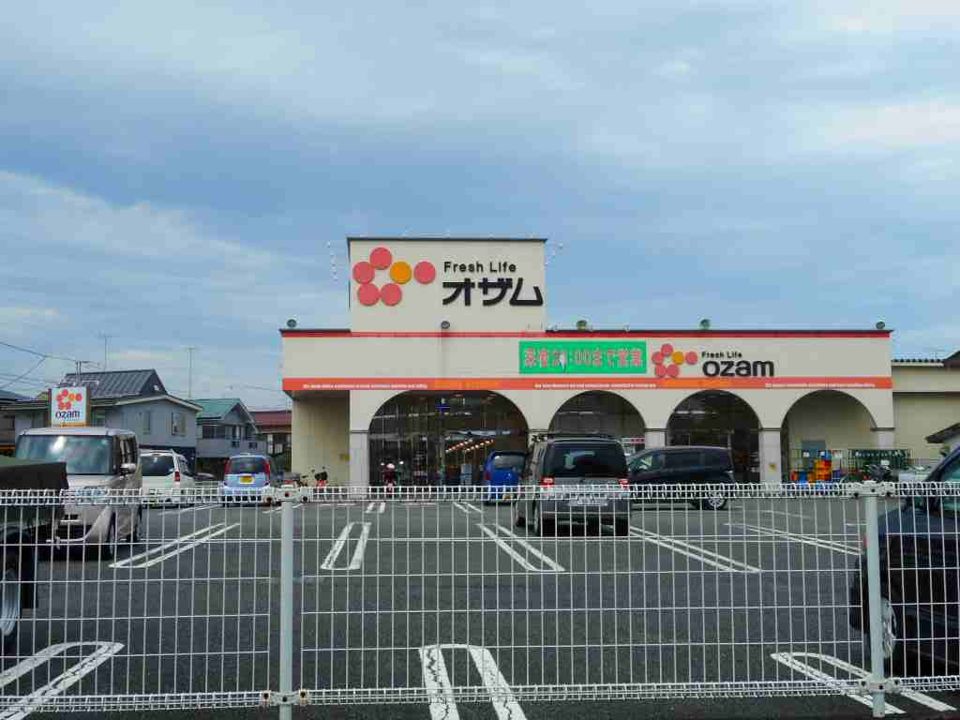 近くのスーパーオザムまで950m（徒歩12分）