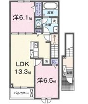 フレシール川東の間取り画像