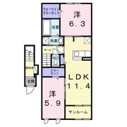 メディオ パーロ Bの間取り画像