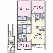 ブライトガーデンAの間取り画像