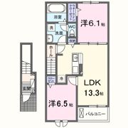 グラッドネス志免東Ⅰ A棟の間取り画像