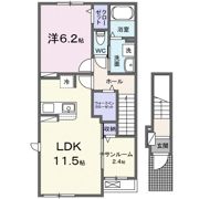 ヒカルサ豊橋柳生川Ⅱの間取り画像