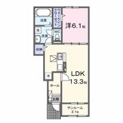 レッド ウィング Aの間取り画像