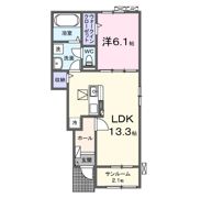 七栄アパートAの間取り画像