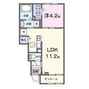 クラスペディアAの間取り画像