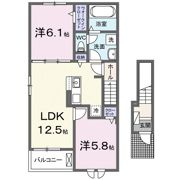 ラル Bの間取り画像
