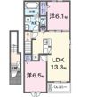 フィオーレ草木 Aの間取り画像