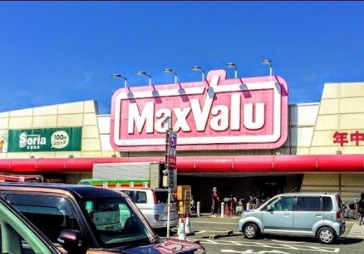 近くのマックスバリュ安田店まで450m（徒歩6分）