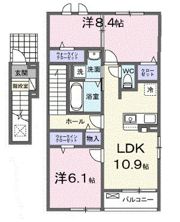 仮）西青山3丁目アパート2の間取り画像