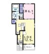 （仮）三直アパート1の間取り画像