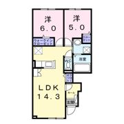 ソレイユ グラス Aの間取り画像