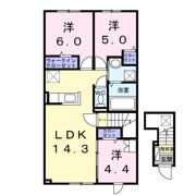 ソレイユ グラス Aの間取り画像