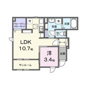 カーサフィオーレ一番館の間取り画像
