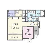 カーサフィオーレ一番館の間取り画像