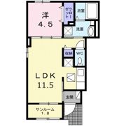 プラシード・ヴィラM Bの間取り画像