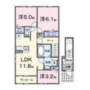 アルモニーBの間取り画像