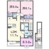 ヒナタ・アサヒノⅡの間取り画像