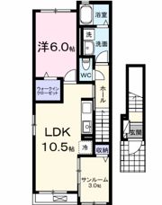 ハリーズコートBの間取り画像