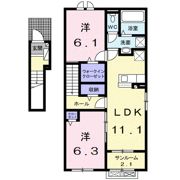 クーロンヌⅠの間取り画像