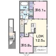 グリーン フラット Aの間取り画像