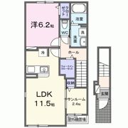 グリーン フラット Bの間取り画像