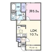 海田町三迫アパートBの間取り画像