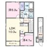 海田町三迫アパートBの間取り画像