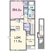 エアリー若松Ⅳの間取り画像