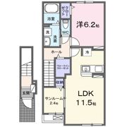 エアリー若松Ⅳの間取り画像