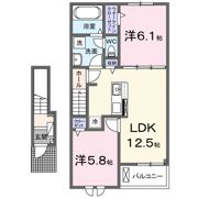 ミルトハウス K－6の間取り画像