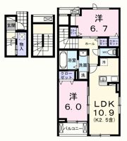 フェリス ソレアードⅢの間取り画像