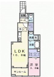 フローラル グレイスの間取り画像