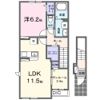 エアリー若松Ⅲの間取り画像