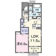 ライツ・レーベン見附Aの間取り画像
