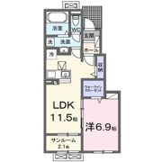 ライツ・レーベン見附Aの間取り画像