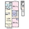 ライツ・レーベン見附Aの間取り画像