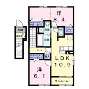 ハイム勝平 グランデの間取り画像