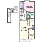 仮称；湊町1丁目アパートの間取り画像
