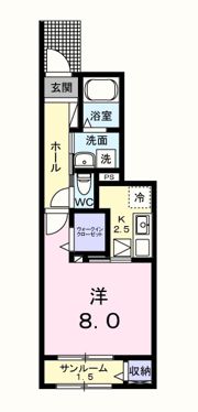 フォンターナ・アモーレⅠの間取り画像